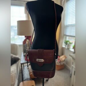 Brighton 🖤🤎 2-Toned “Rhonda” Celtic Plaque Collection Bag-Vintage Rare!!